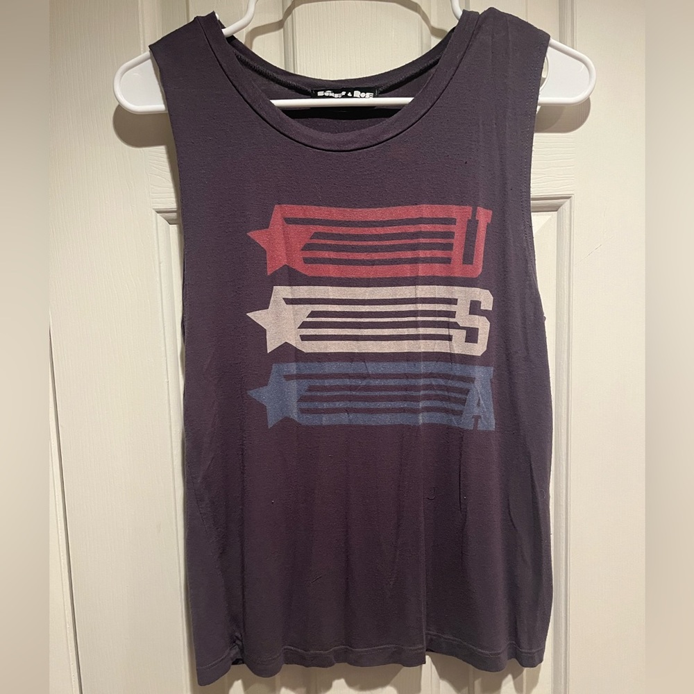 sunset and rose USA top